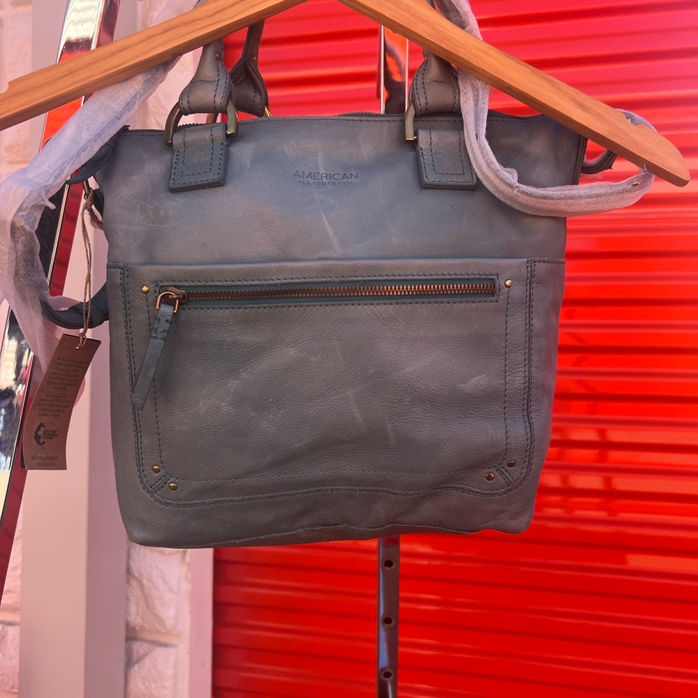 American Leather Women's Blue Messenger Bag